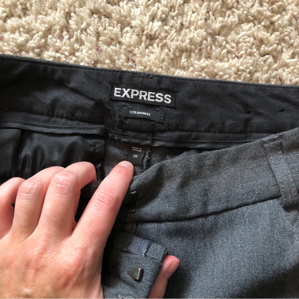 Express Grey Columnist Pants Size 2 - image 2